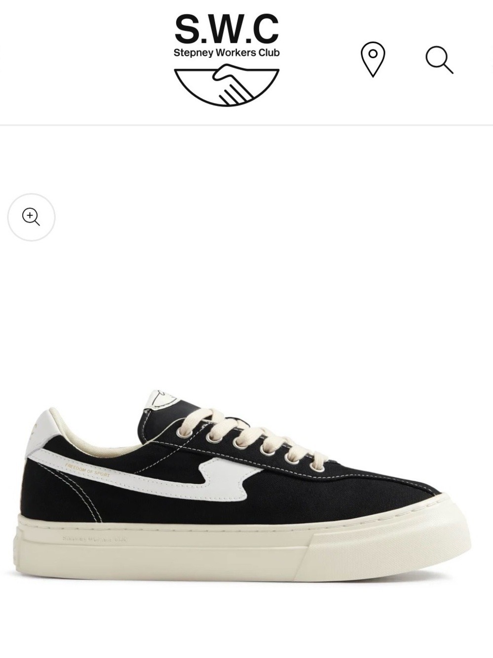 Stepney Workers Club Dellow S-Strike Canvas Black Sneaker Size 39